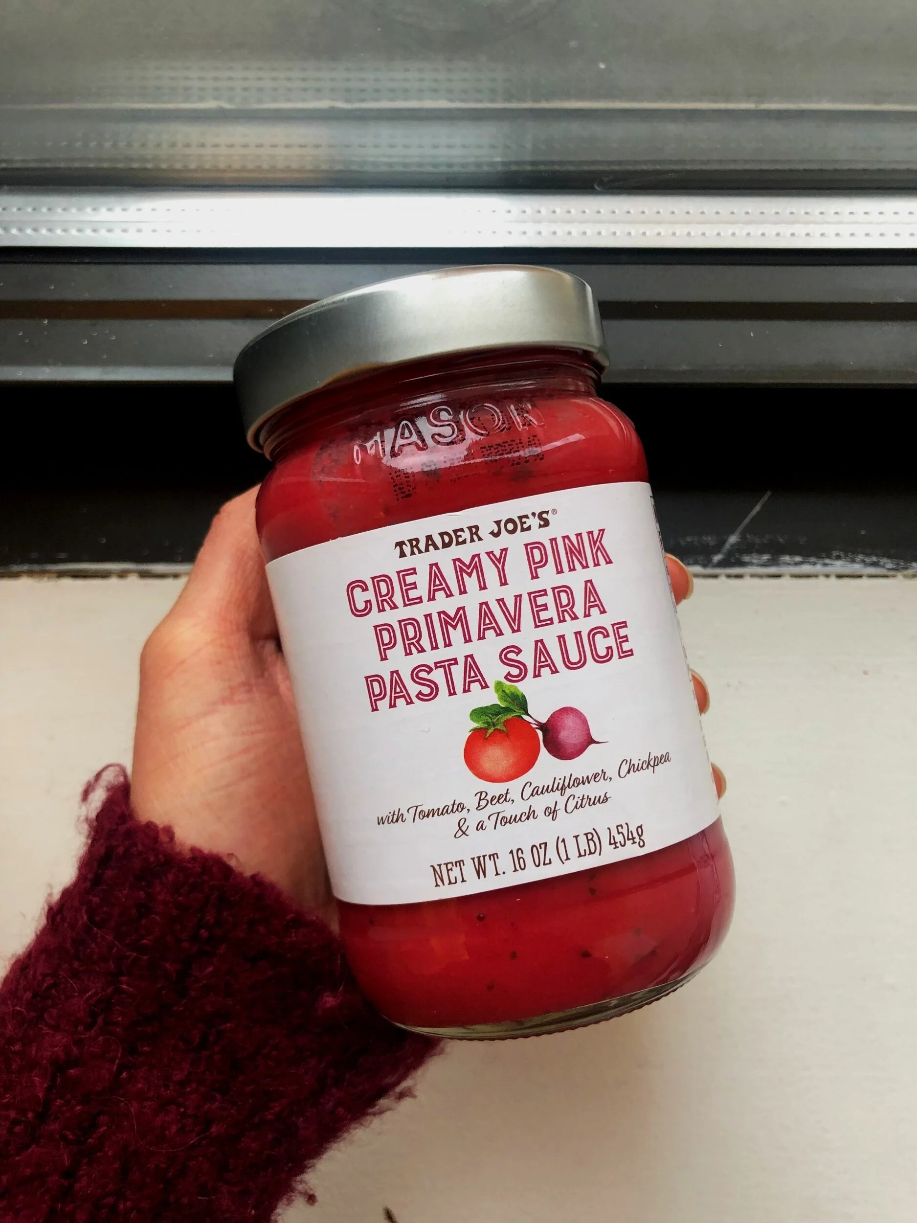 The Trader Joe’s Creamy Pink Primavera Pasta Sauce. || Photo credit to Serena Tuomi