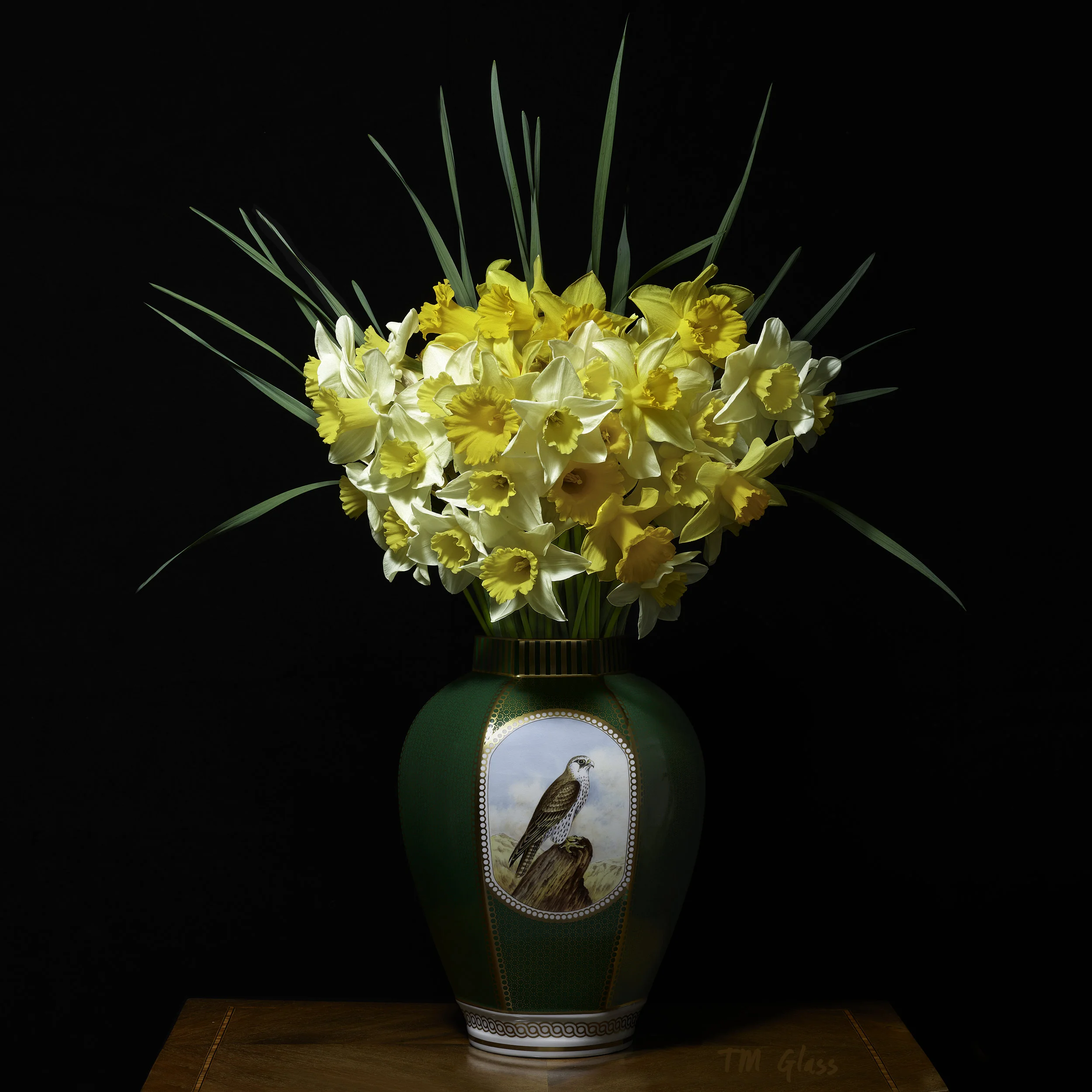 "Narcissus in a Green Falcon Vessel", 2018 (Vessel courtesy of The Royal Collection), limited edition, archival pigment print
