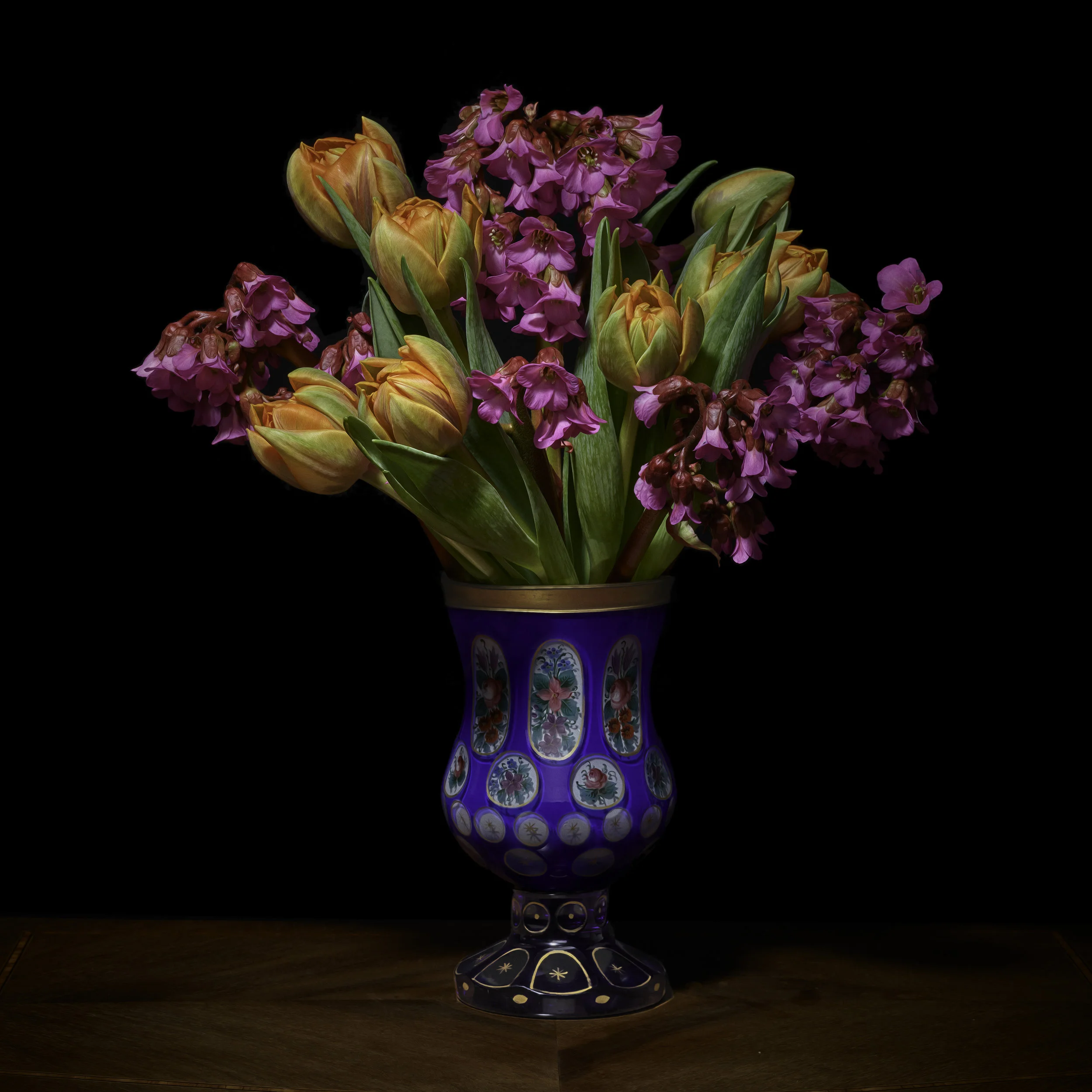 "Azealeas and Tulips in a European Vessel", 2018 (Vessel courtesy of The Royal Collection), limited edition, archival pigment print