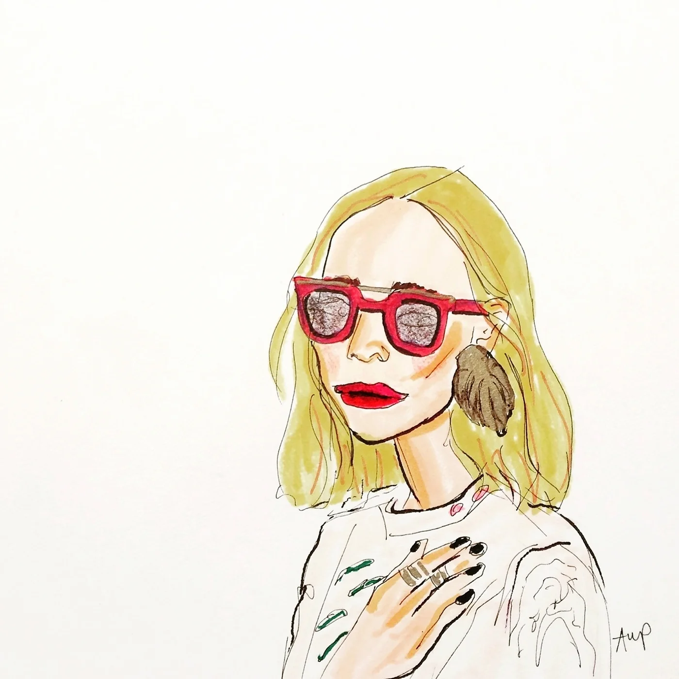 Red lips, Red sunnies