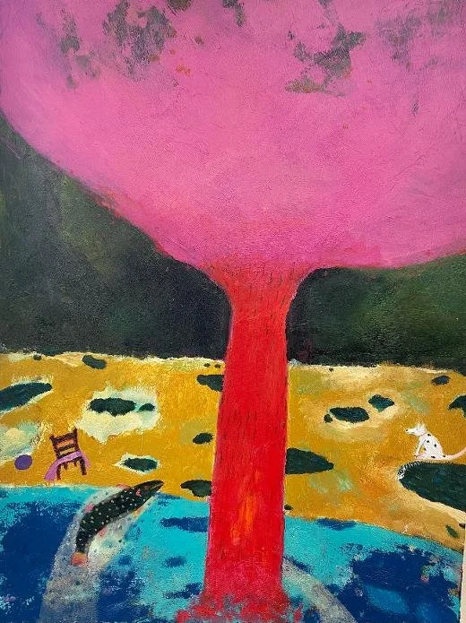 Untitled, with Fish and Dog