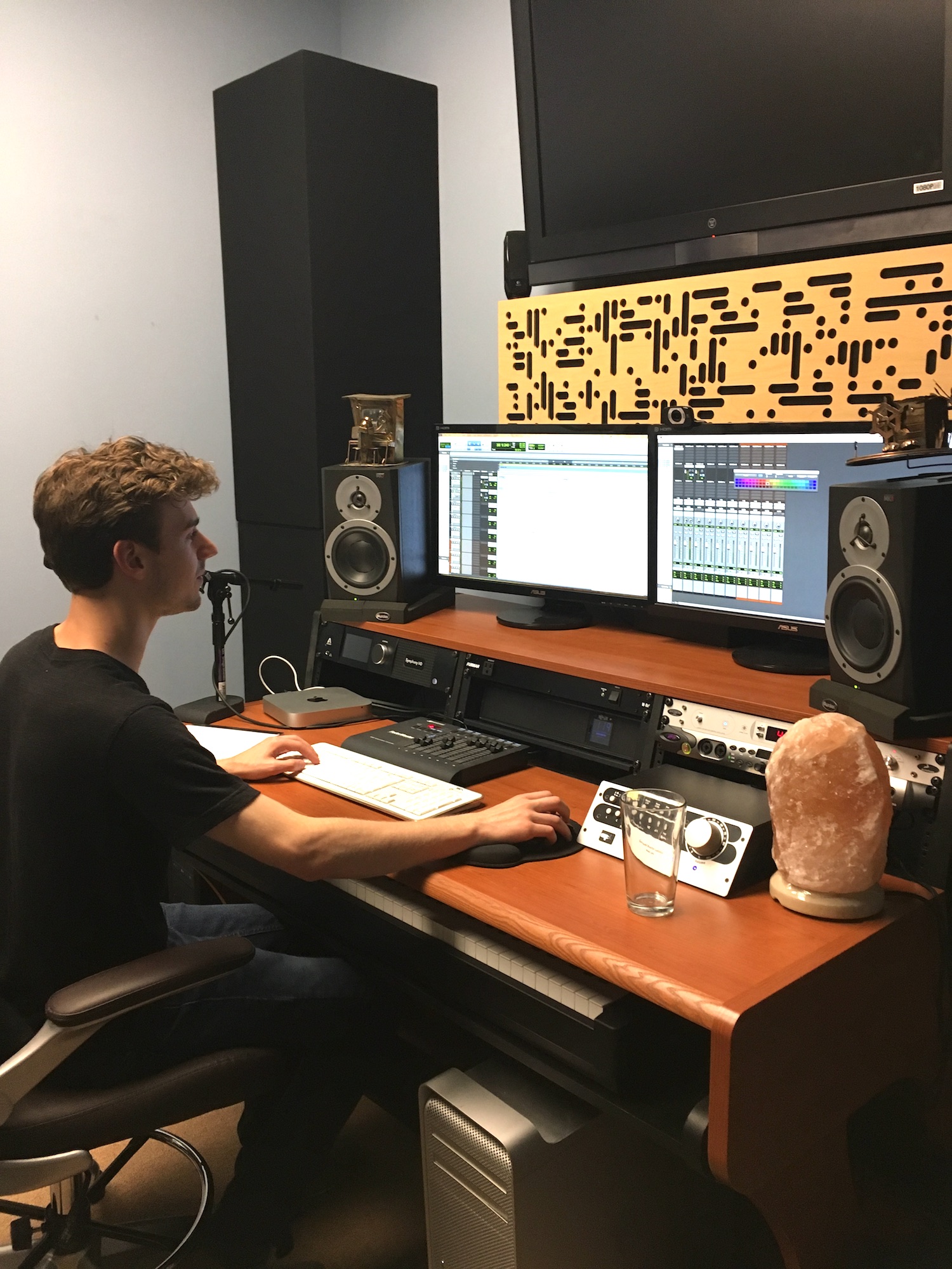 Sam McCormick at work at Amper Music in Santa Monica, California.