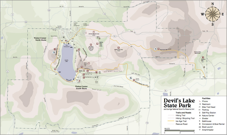 udvikling af Dare grundlæggende Devil's Lake Hiking Trails - Descriptions, Photos & Maps for All 16 Trails