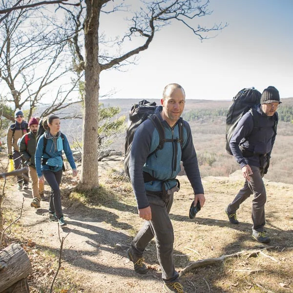 Following the East Bluff trail along the edge of the East Rampart. Photo: Sharon Vanorny