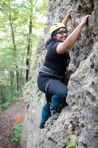 Kids can belay (and most like to!).