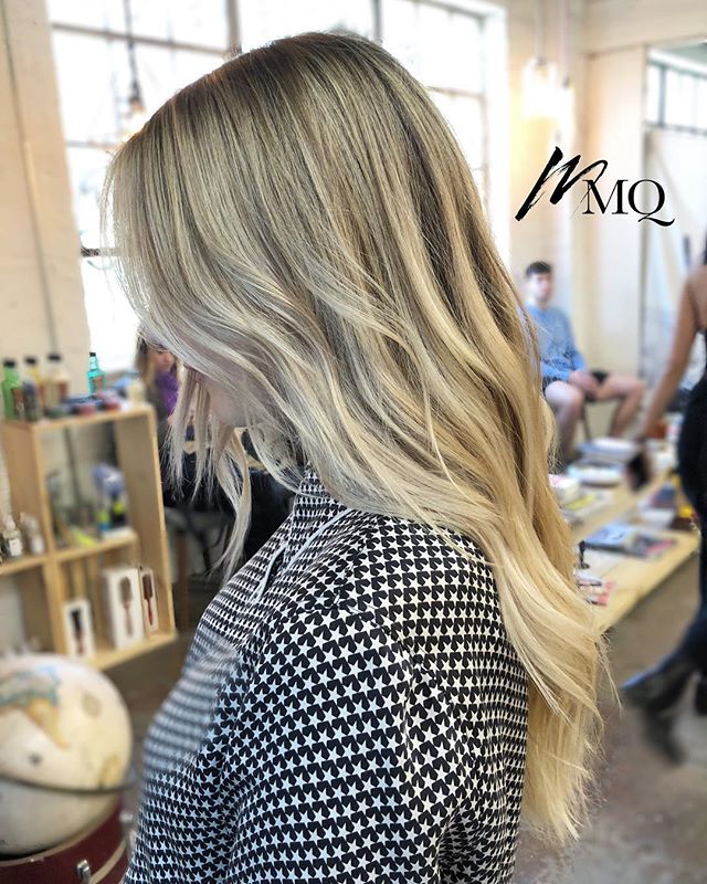 BLONDE BABE 👄☁️ Color &amp; cut by me on @katemmoore // #jessicawrighthair #blondebabe #dreamy #longhair