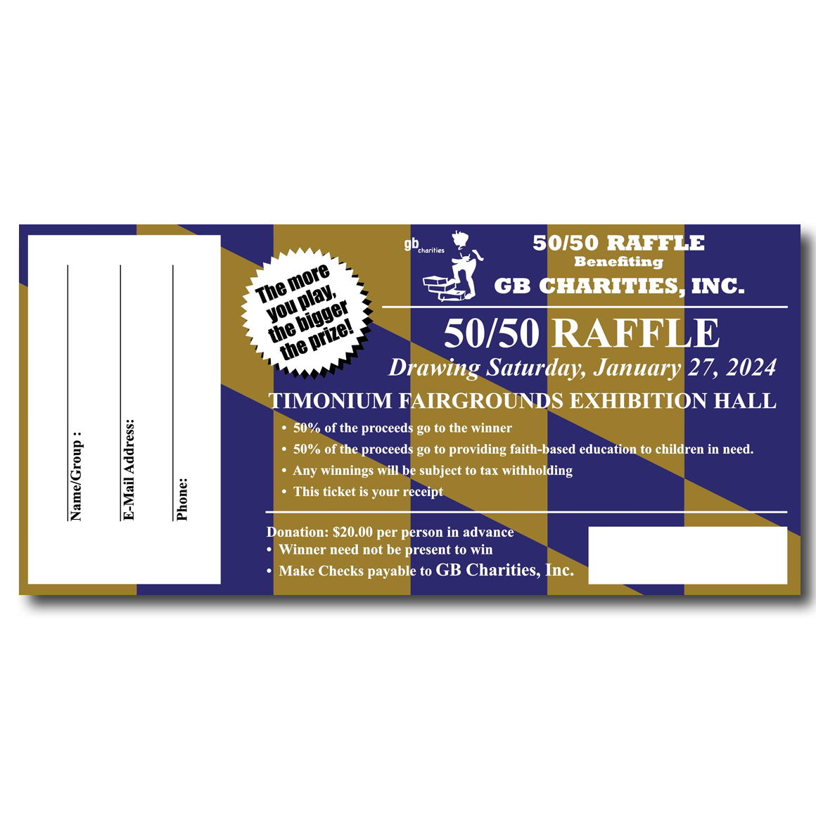 2024 50/50 Raffle Ticket GB Charities — GB Charities