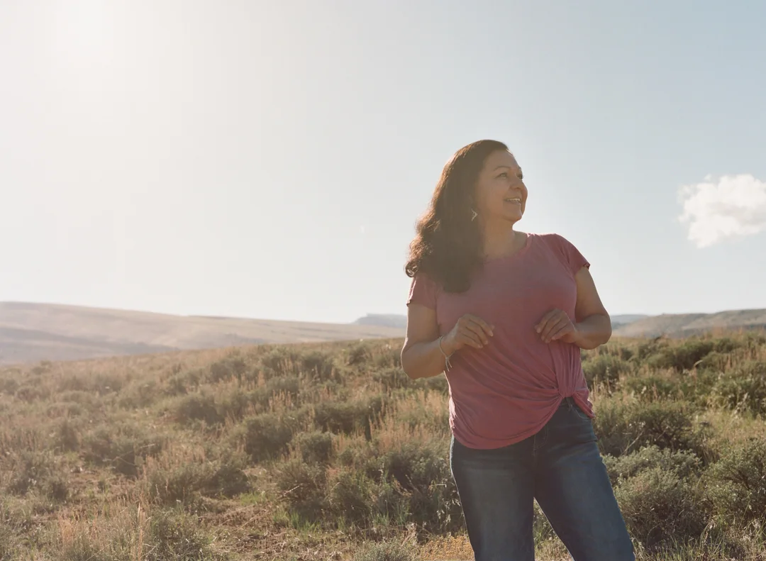 Lynette St. Clair on her homeland -- the Wind River Reservation.