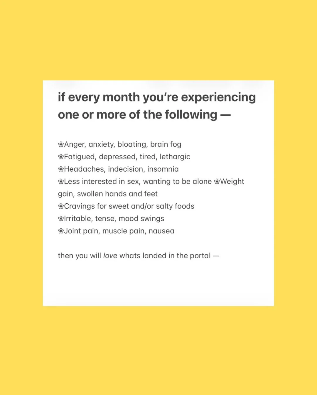 girlies what&rsquo;s good 👀 

New content this week in the portal + training for your cycle + cycle syncing meal plans highlighting the key nutrients for each phase of your menstrual cycle 

Last time I&rsquo;ll say cycle in the caption now I promis