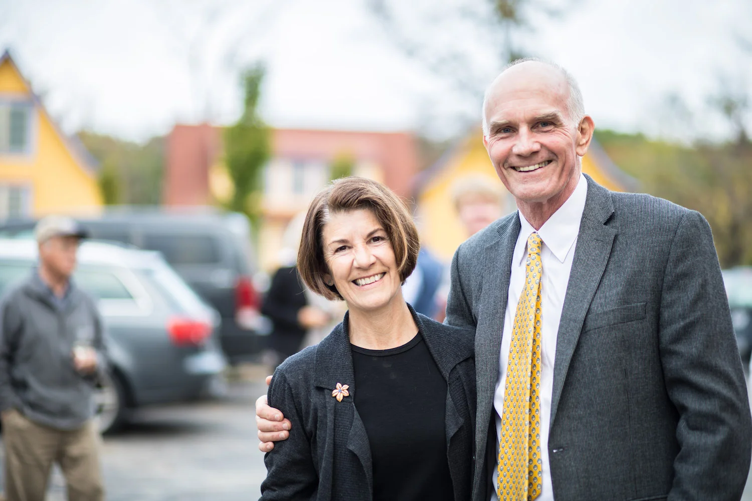 Owner and builder Bruno Schickel with his wife Amy Dickinson