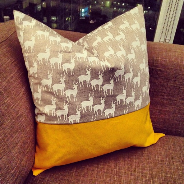 If you can sew a straight line, you can sew a cushion cover.