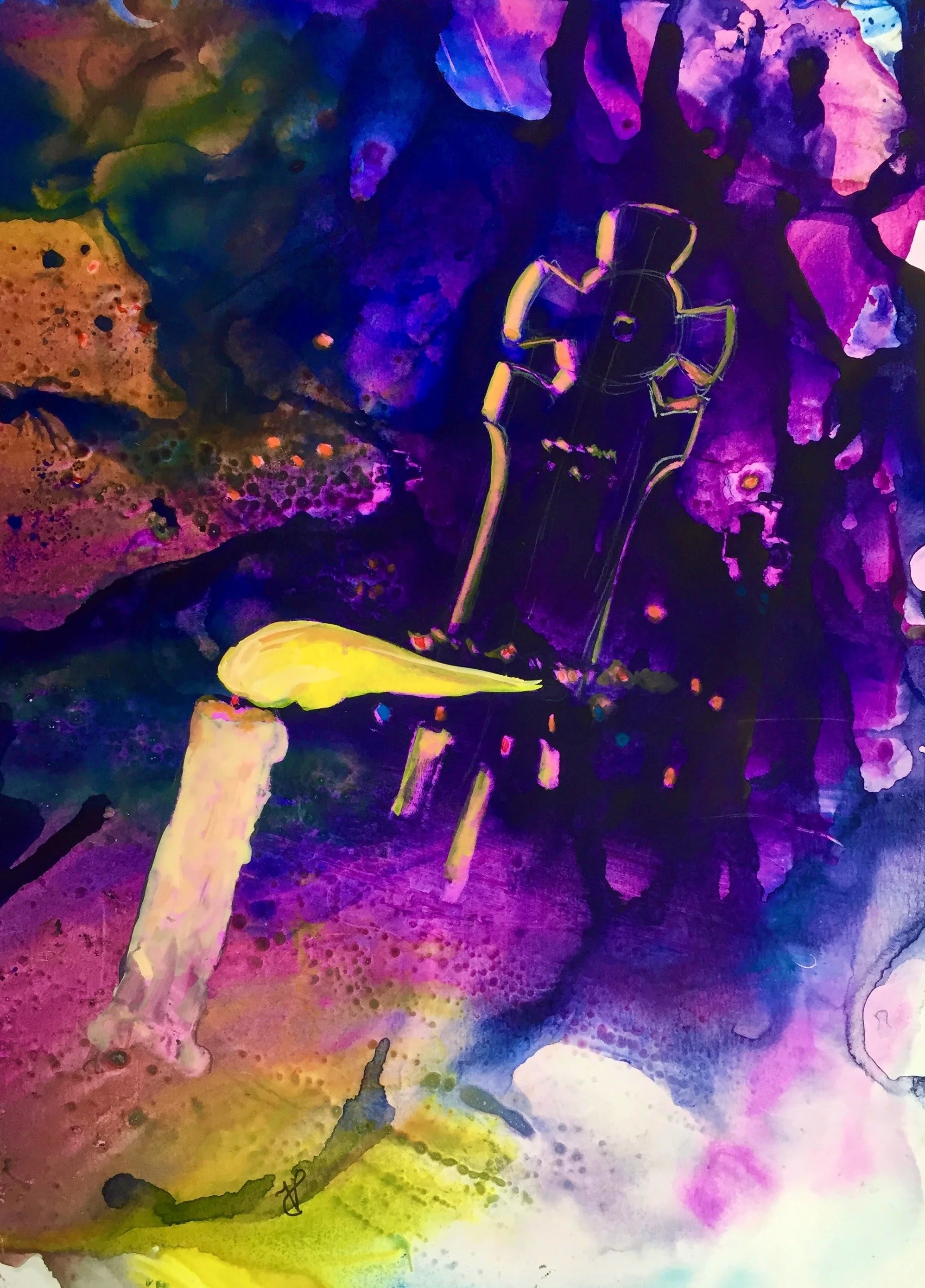 Pe feștile stinse-câțiva licurici