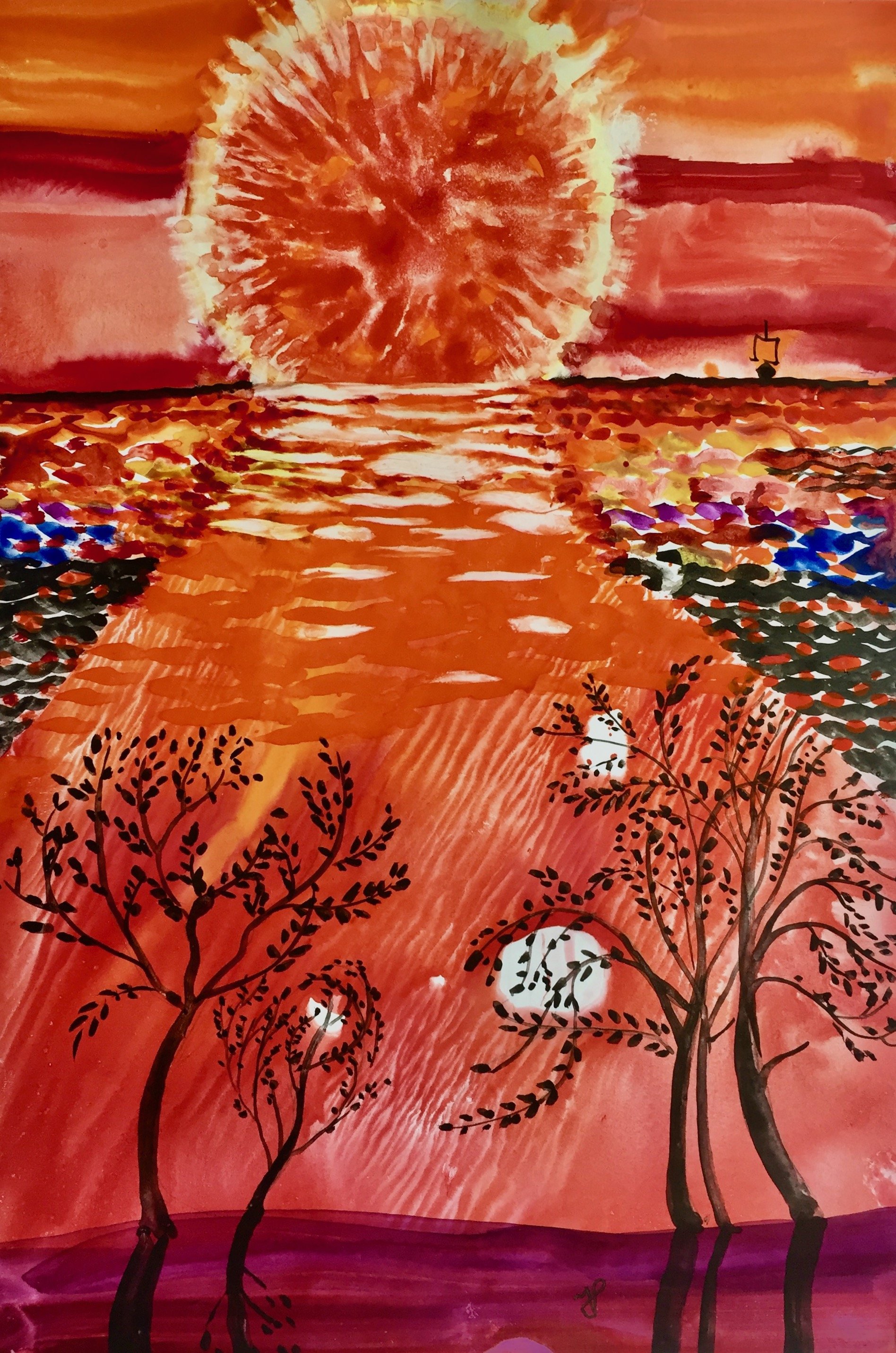 Pânǎ la soare-un covor roșu