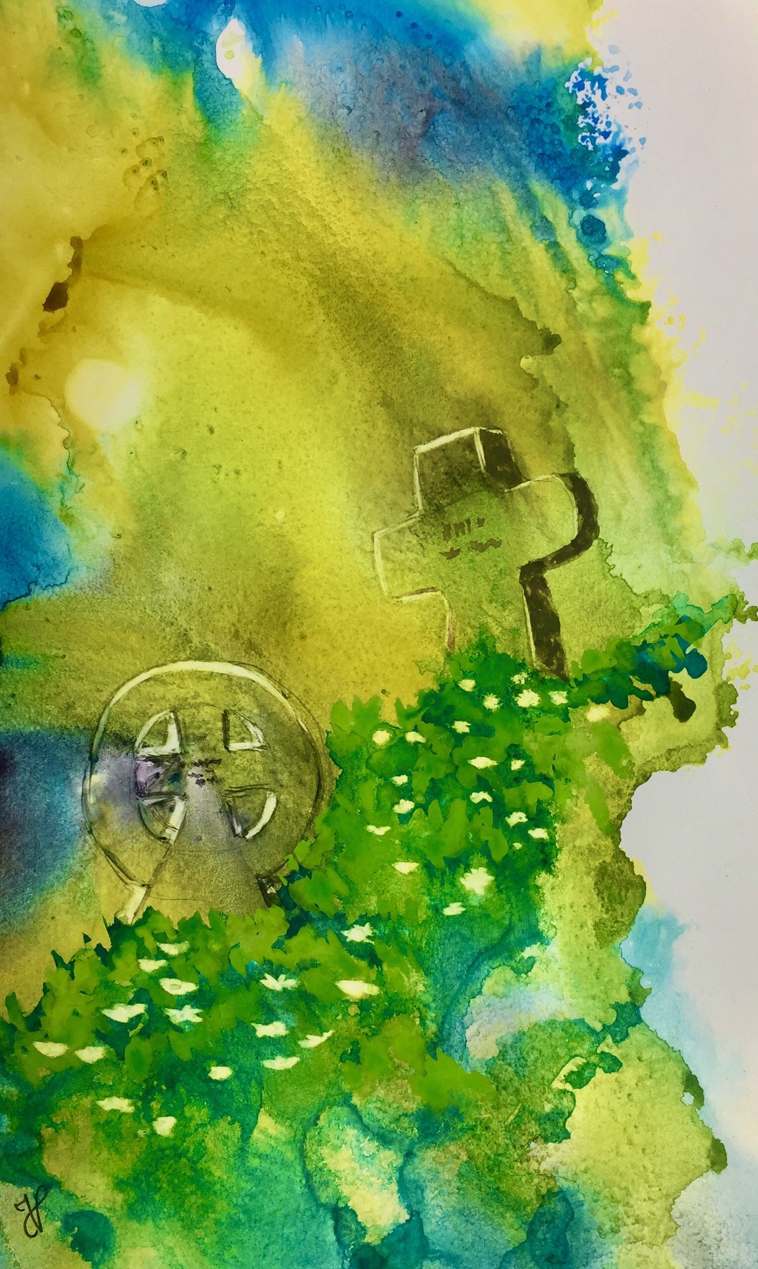 printre cruci-doar verde crud