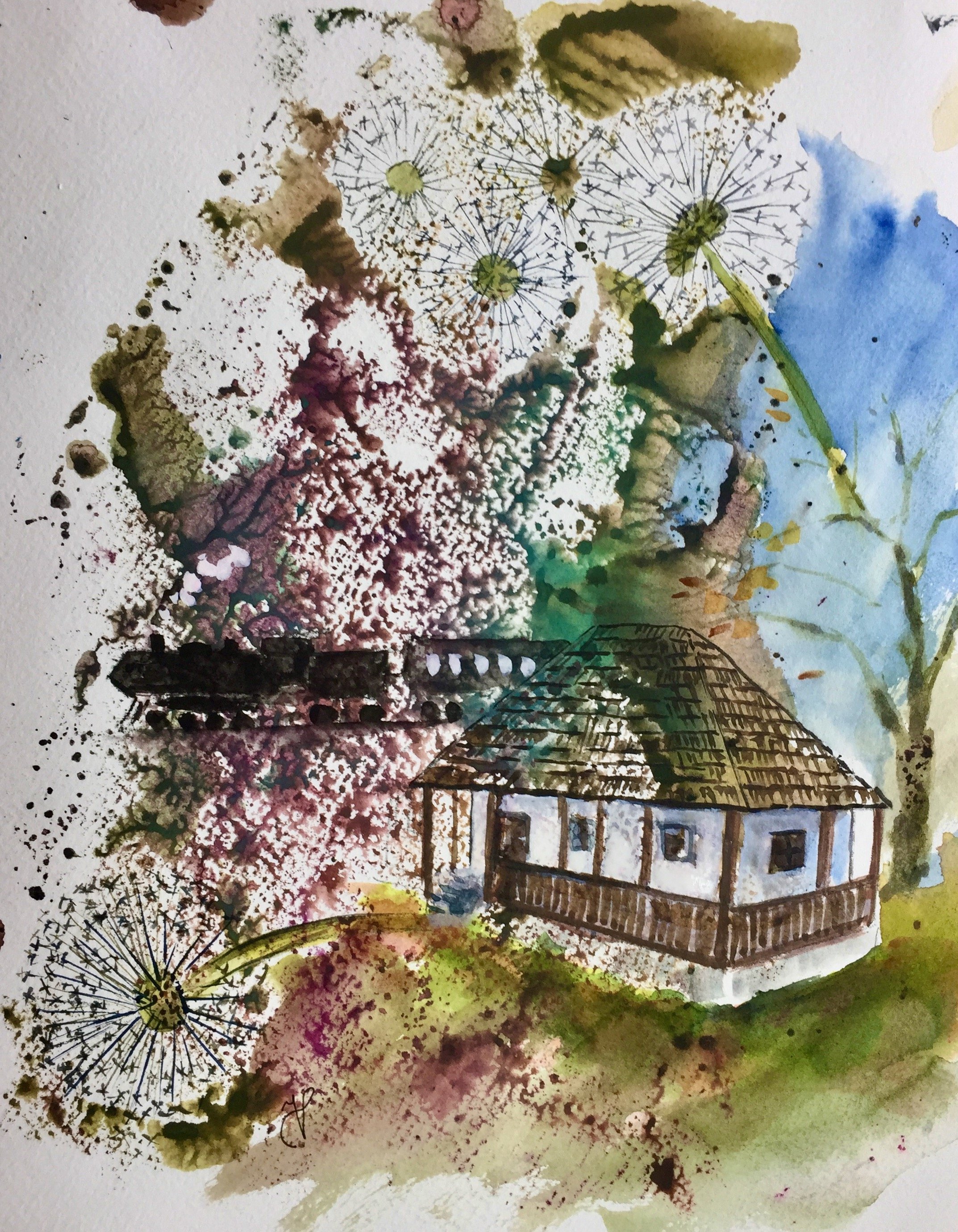 De prispa casei mǎ leagǎ, funigelul