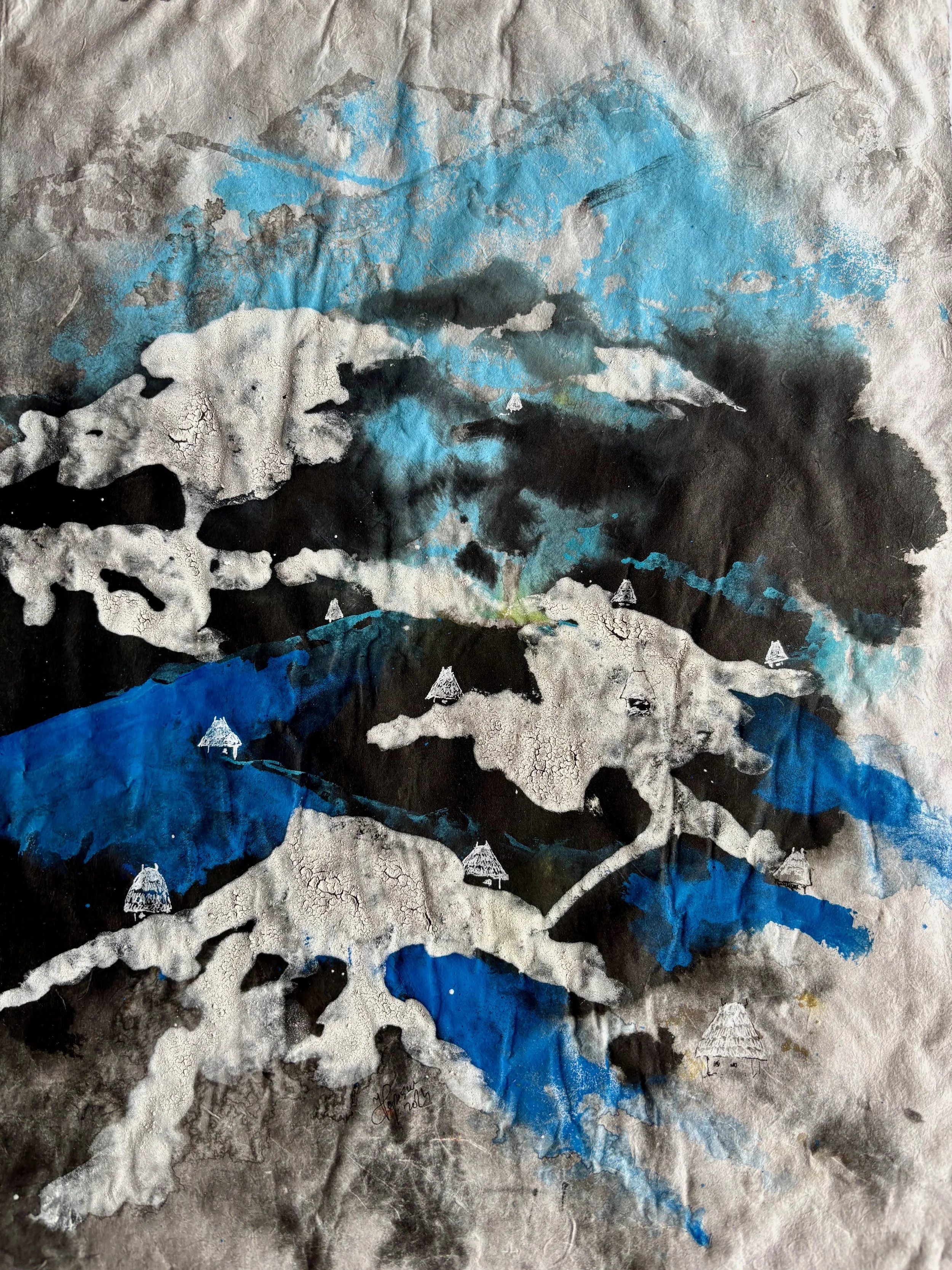 Sub zǎpadǎ munți și case