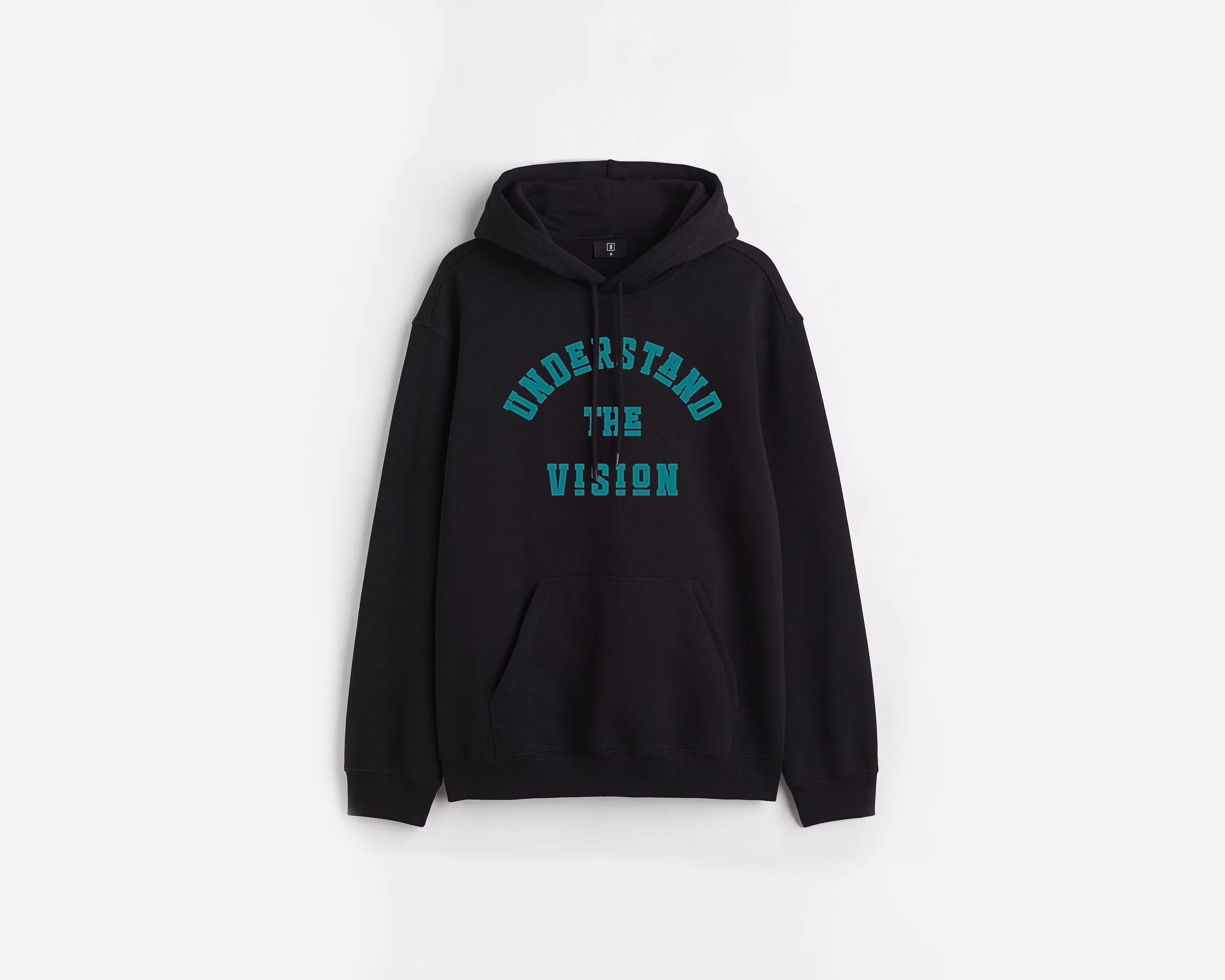 Black Hoodie (Turquoise Flock).jpeg