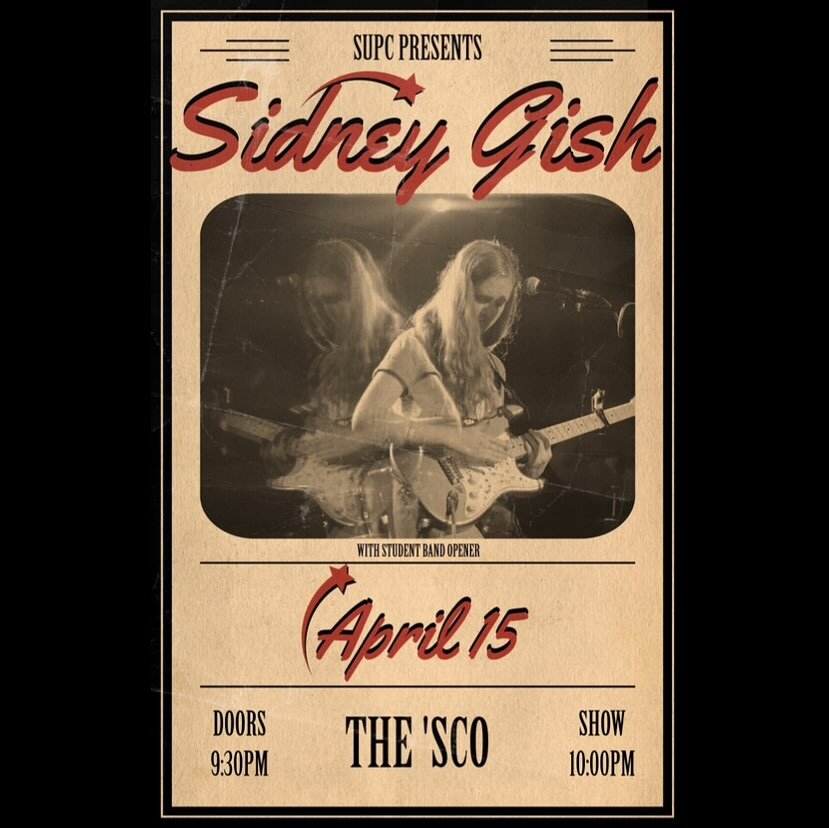 Sidney Gish, the acclaimed indie folk sensation, is making a special appearance at the &lsquo;Sco for one night only on April 15! Known for her unparalleled lyrical wit, masterful guitar skills, and prodigious talent, Sidney Gish has garnered praise 