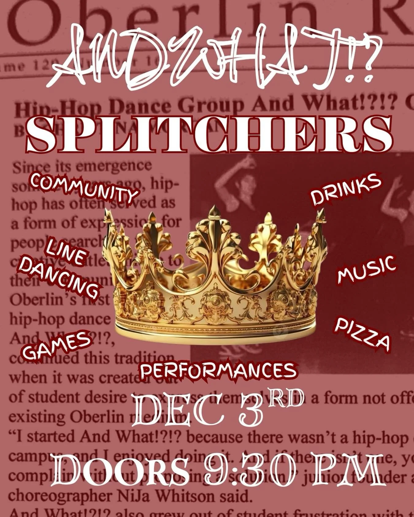 This Wednesday: ANDWHAT!? Splitchers 🕺 Doors at 9:30 PM, be there or be square.