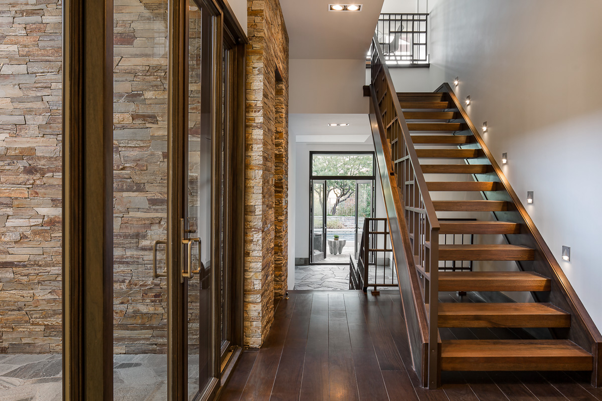 Floating staircase in private residence, Las VEgas, NV
