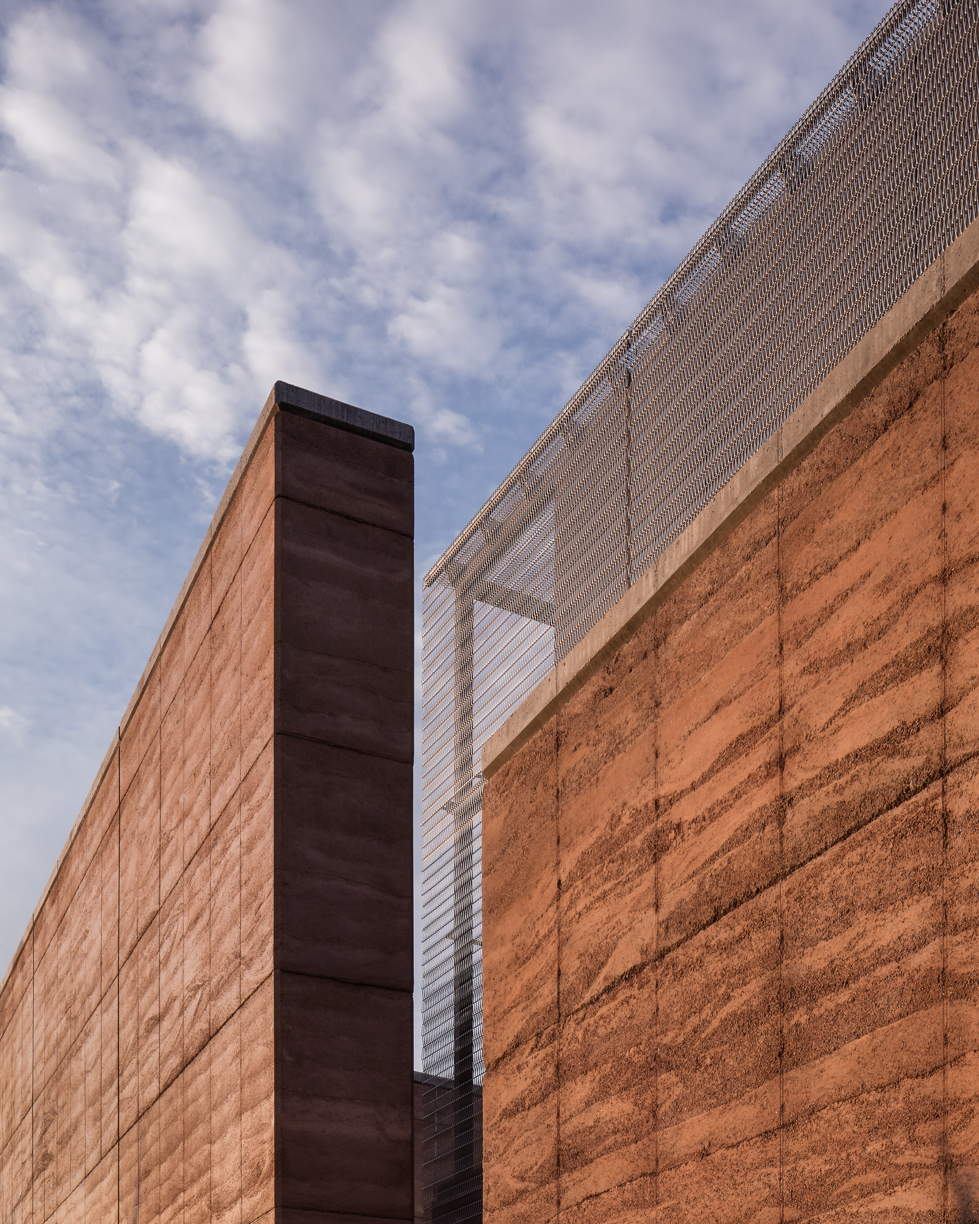 Rammed Earth Wall in Residential Structure - Architectural Photographer Michael Tessler.jpg