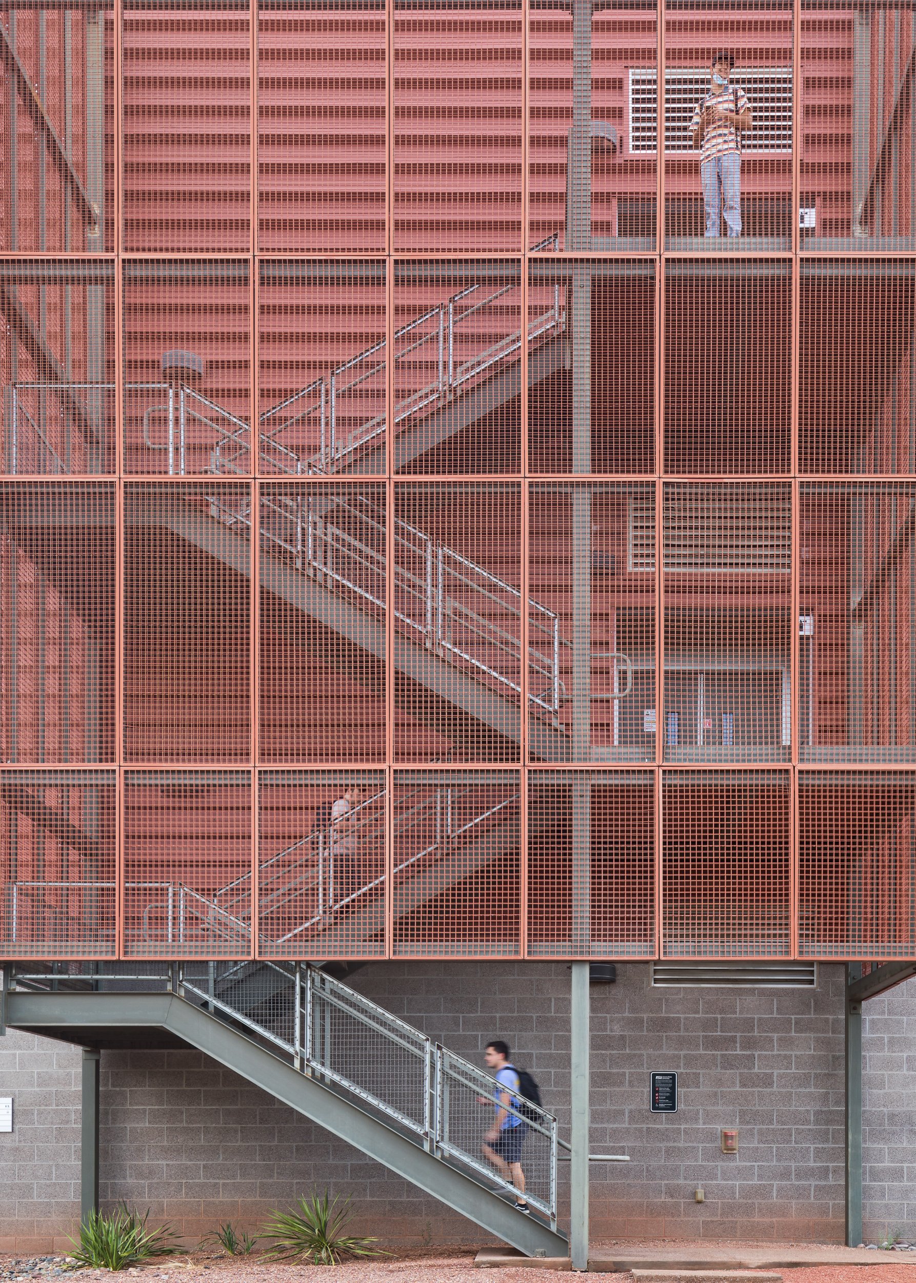 Red Exterior Staircase