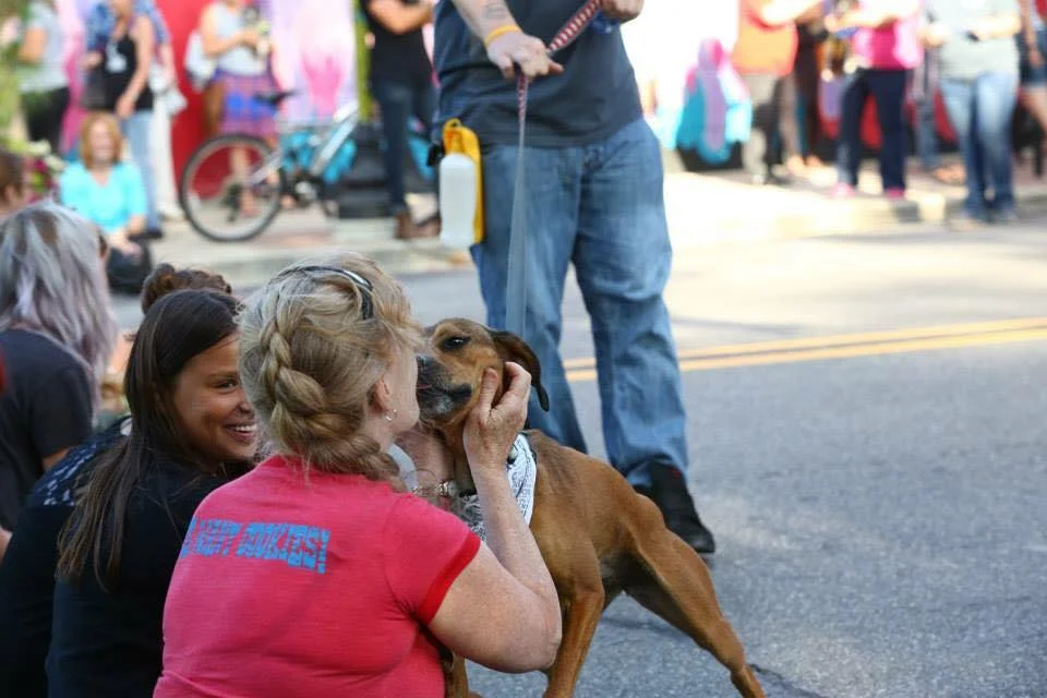 There were lots of doggie kisses passed out free of charge.