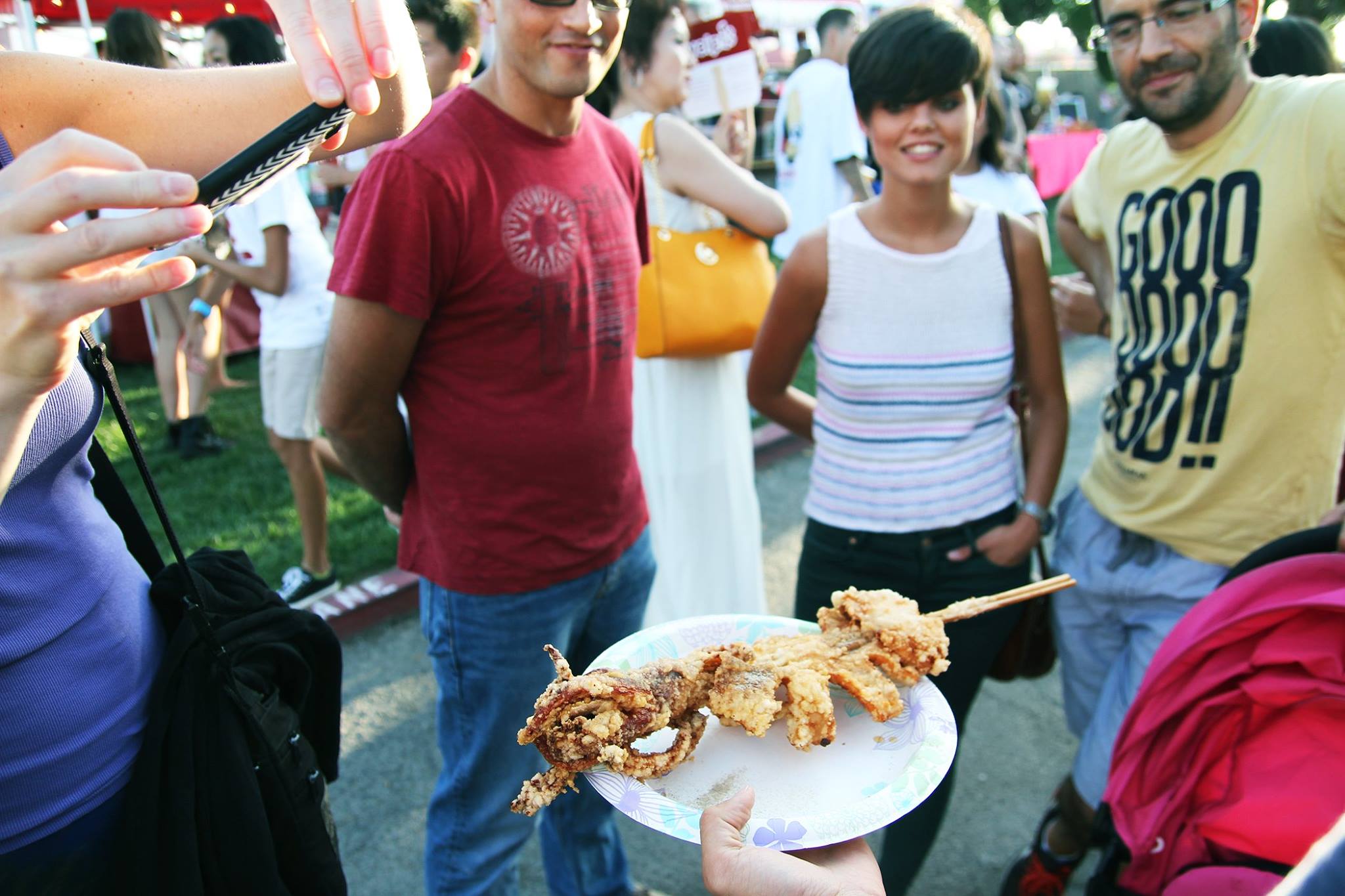 Delicious fried squid at the 626 market.