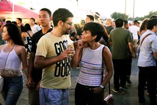 Luis and Antuca at the 626 market.