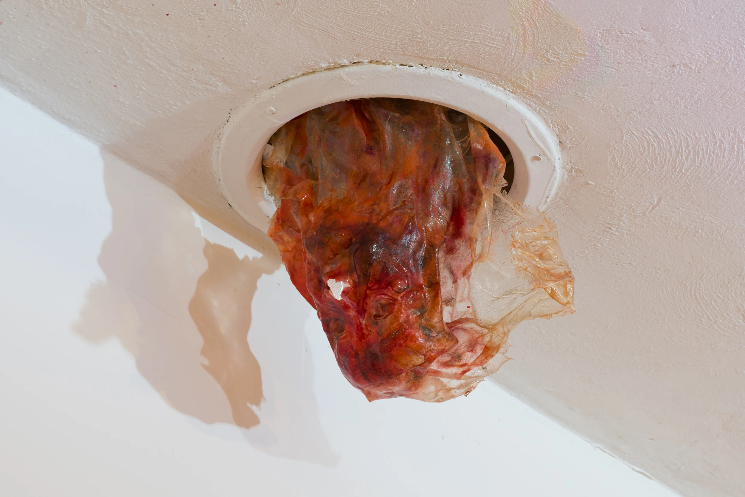 Face Wipe IV (David) , 2017 Fiberglass cloth, liquid and powder make-up, resin 18 x 17 x 16 inches