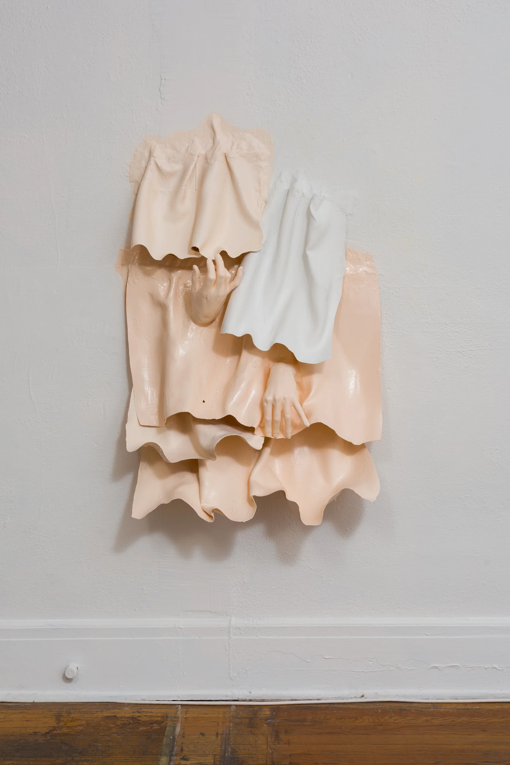 Hermaphroditus’s Reveal II , 2017 Fiberglass cloth, resin, epoxy clay, silver leaf, paint 39 x 24 x 7 inches