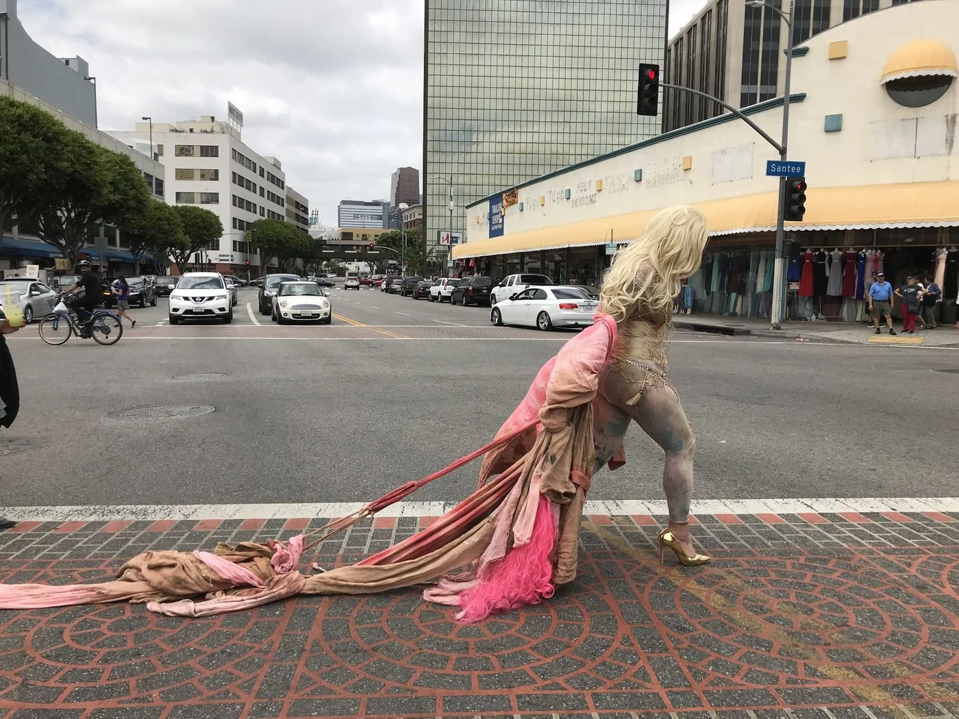 Why artist Rafa Esparza led a surreal art parade through the heart of L.A.'s fashion district
