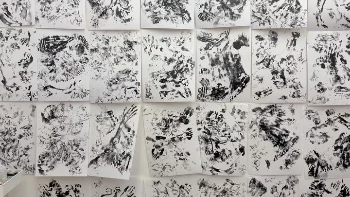Last week #Inthestudio: transformed into a tiny queer printmaking factory turning silicone body fragments into ghostly traces&mdash;soon to become inserts for the next run of Glitter Mani Festo ✨

Loved the chaotic, playful, intimate collaboration  w