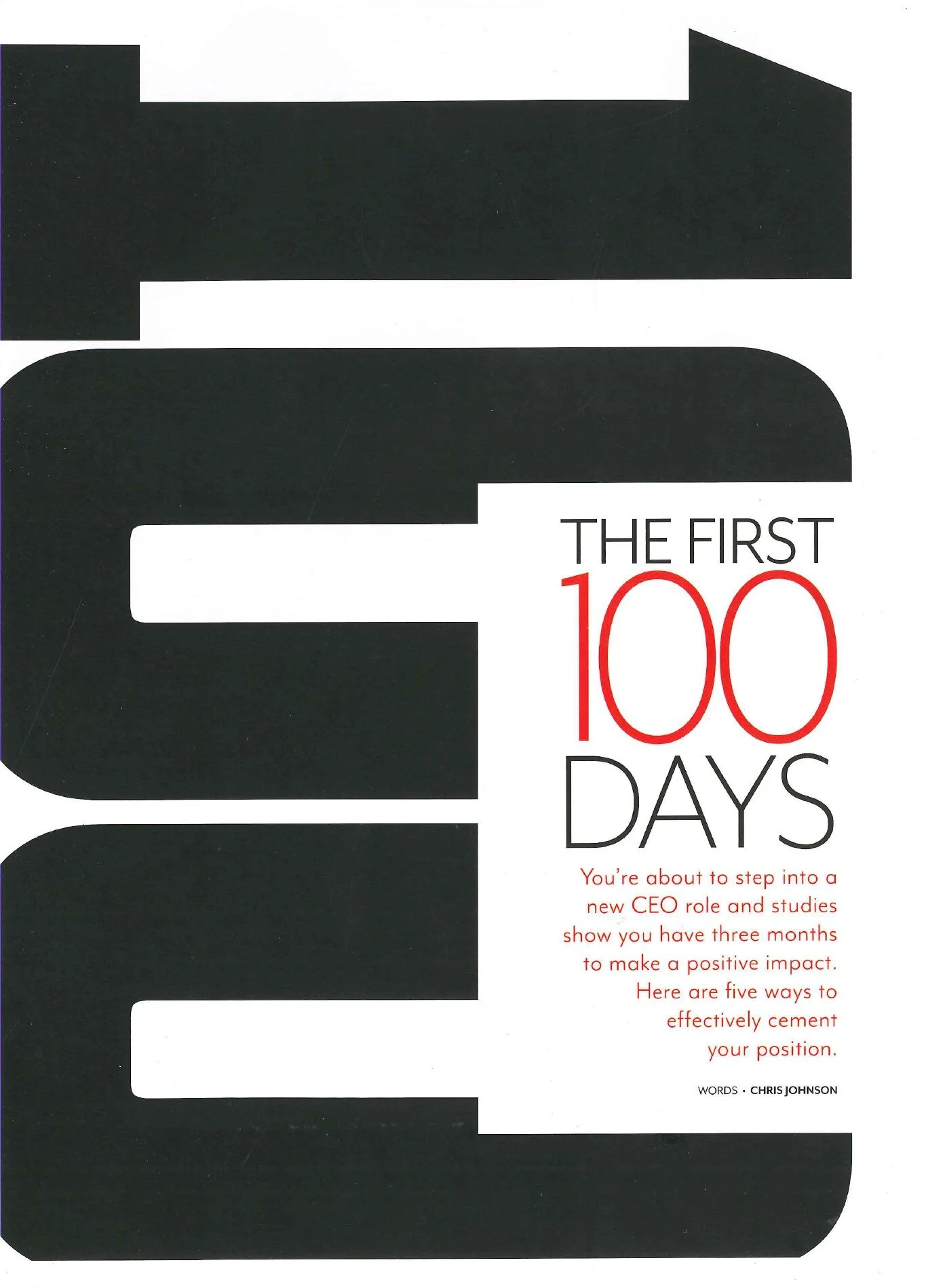 The First 100 Days