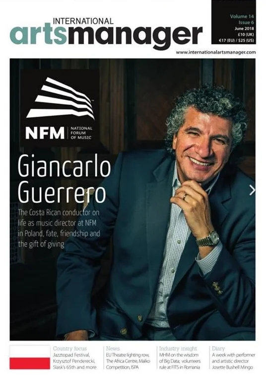 Giancarlo Guerrero on the Cover of International Arts Manager Magazine