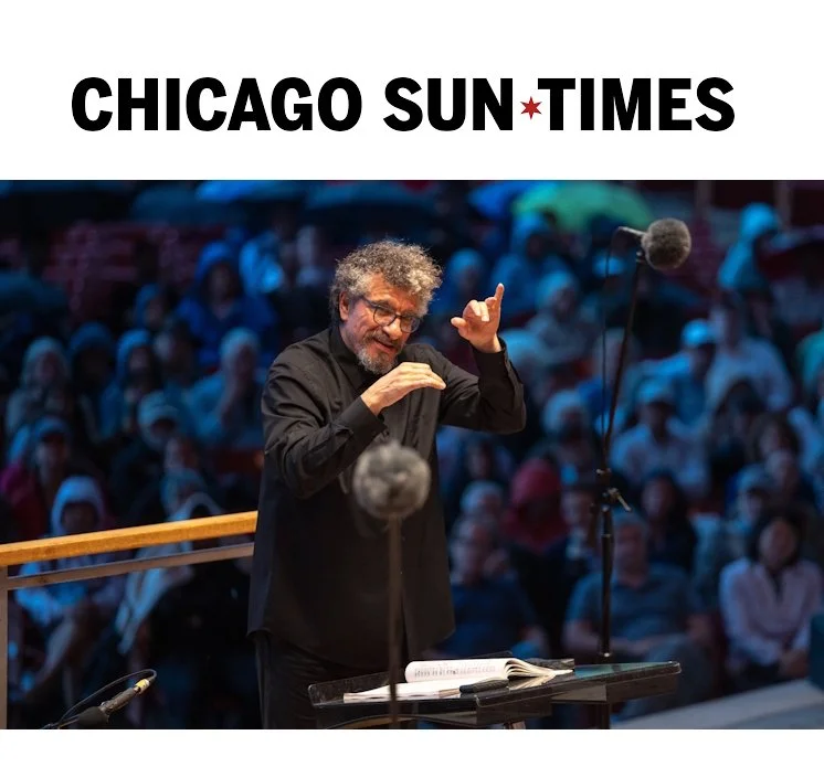 Chicago Sun Times: Undeterred by rain, Giancarlo Guerrero and Grant Park Orchestra deliver short and sweet performance