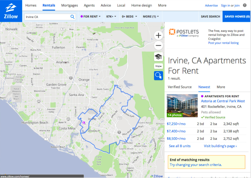 This is what Zillow's looks like to people with good vision
