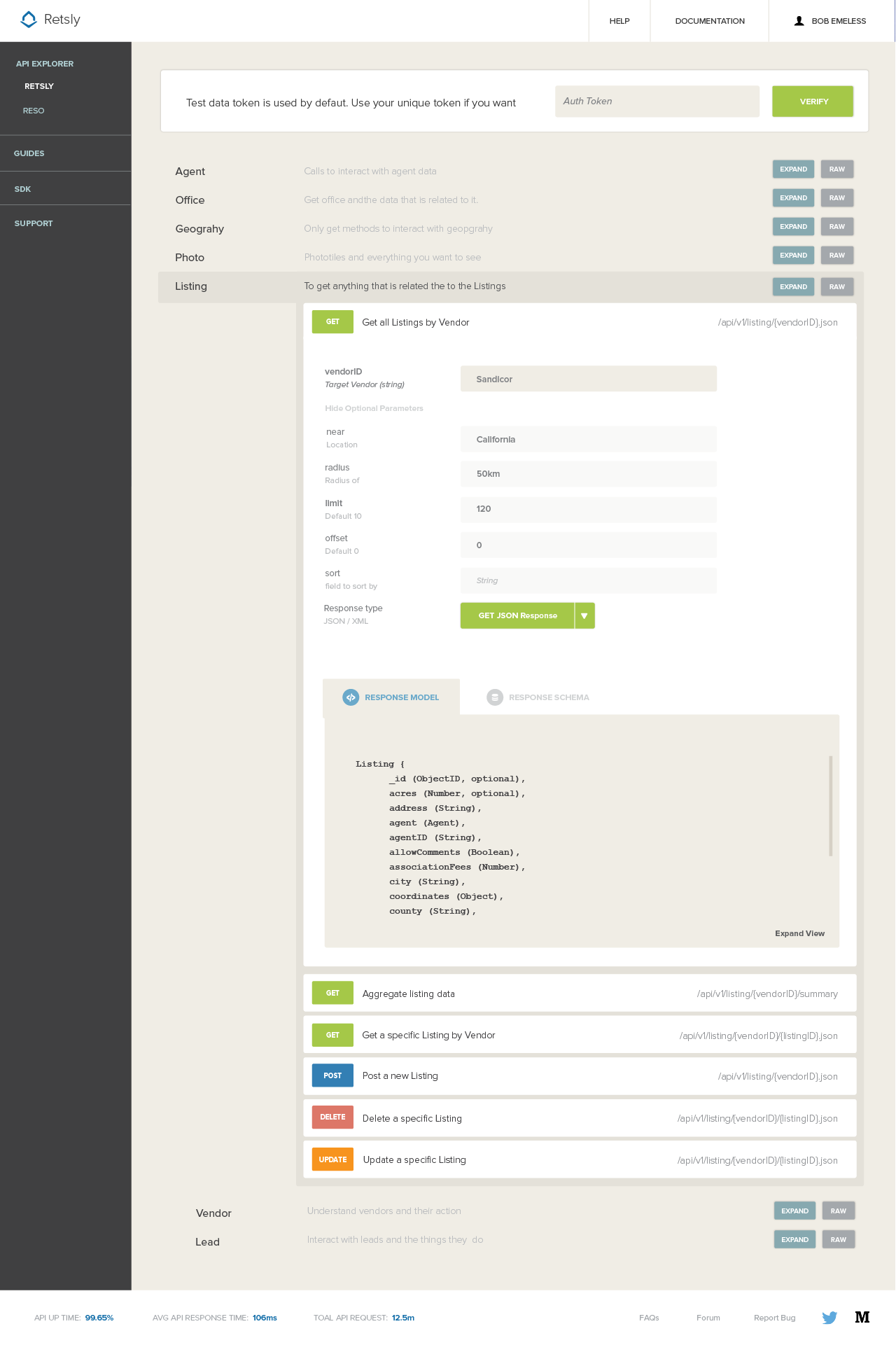 Api-explorer endpoints expanded