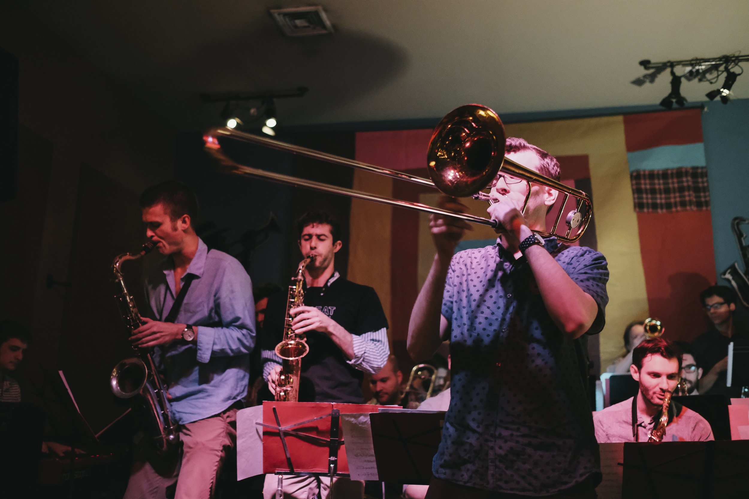  Caleb performing at Hat City Kitchen with his big band project,&nbsp; Big Beat.  