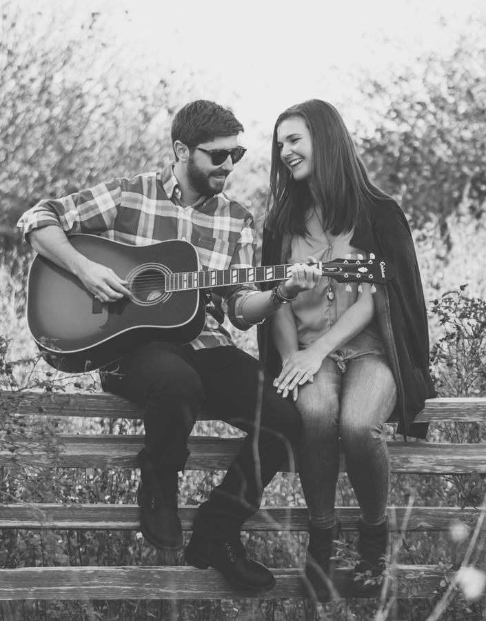 J&S Engagement Photo 2 - Black & White