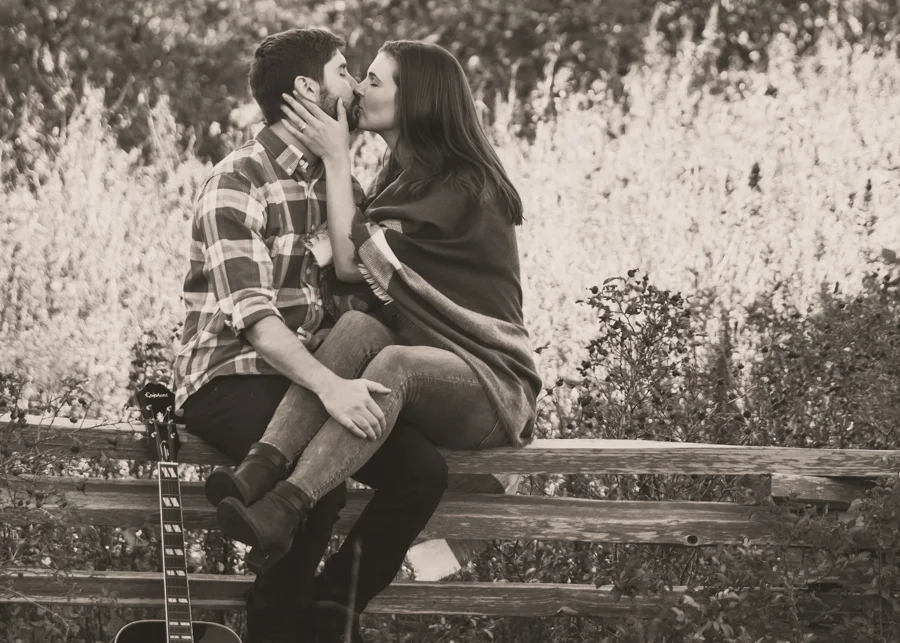 J&S Engagement Photo 5 - Black and white