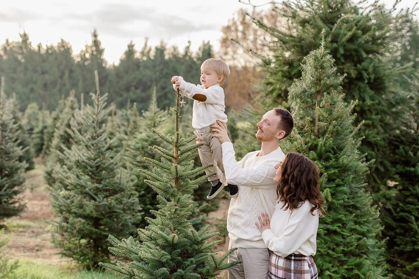 When you book the very first, early morning spot of mini sessions, you&rsquo;re getting to the best light of the day&mdash;what a perfect way to kick things off with @andreapeacockdiy 😊🌲 It was such a joy capturing memories with this amazing family