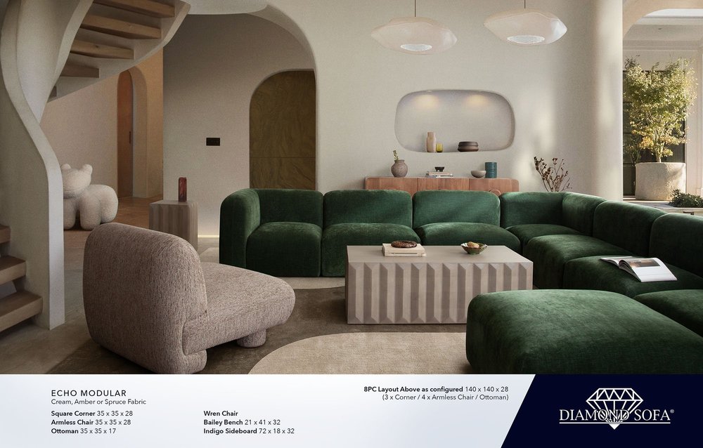 Echo Modular Spruce — Diamond Sofa