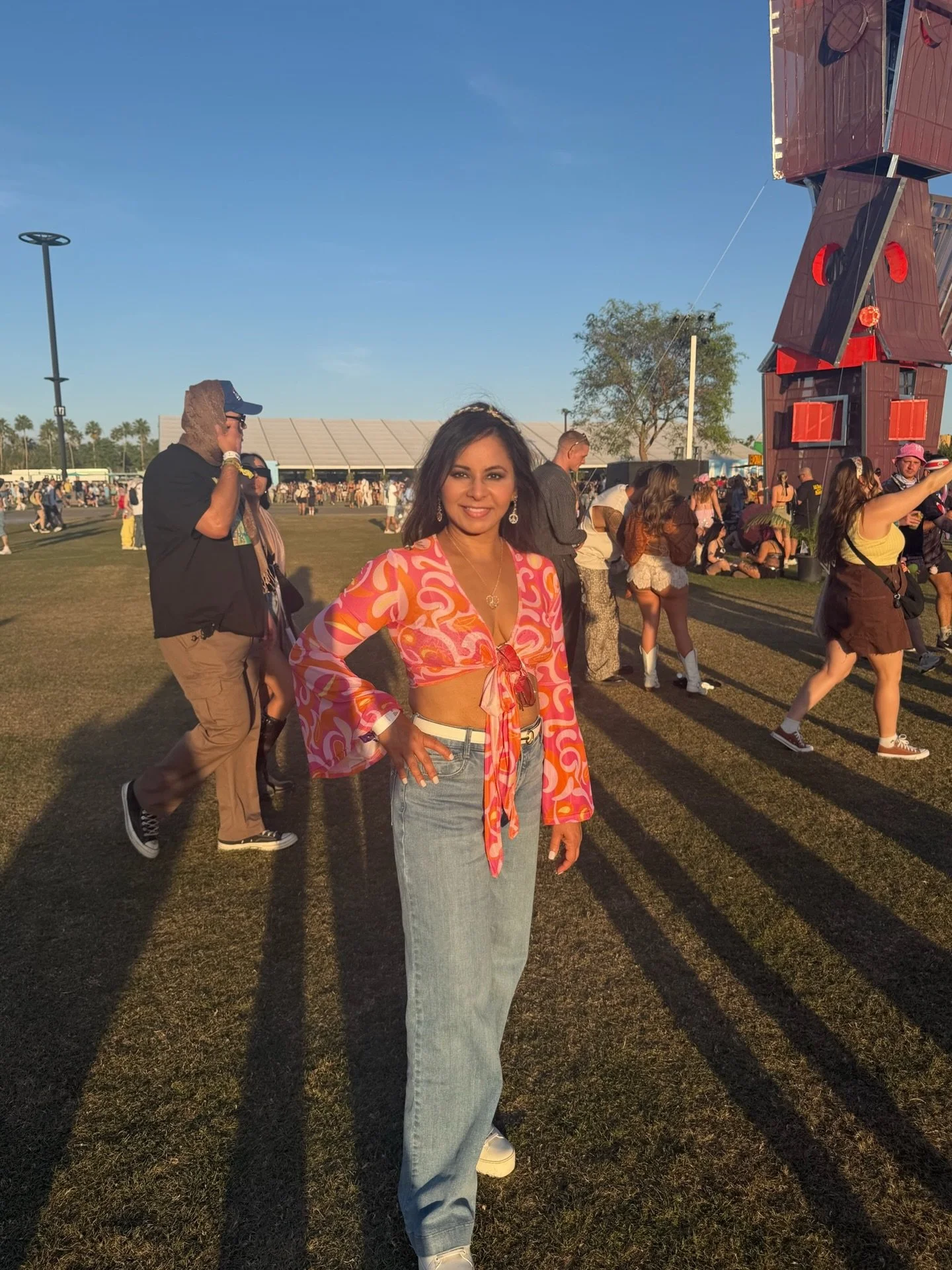 Boho vibes at #Coachella with my family! 🙌