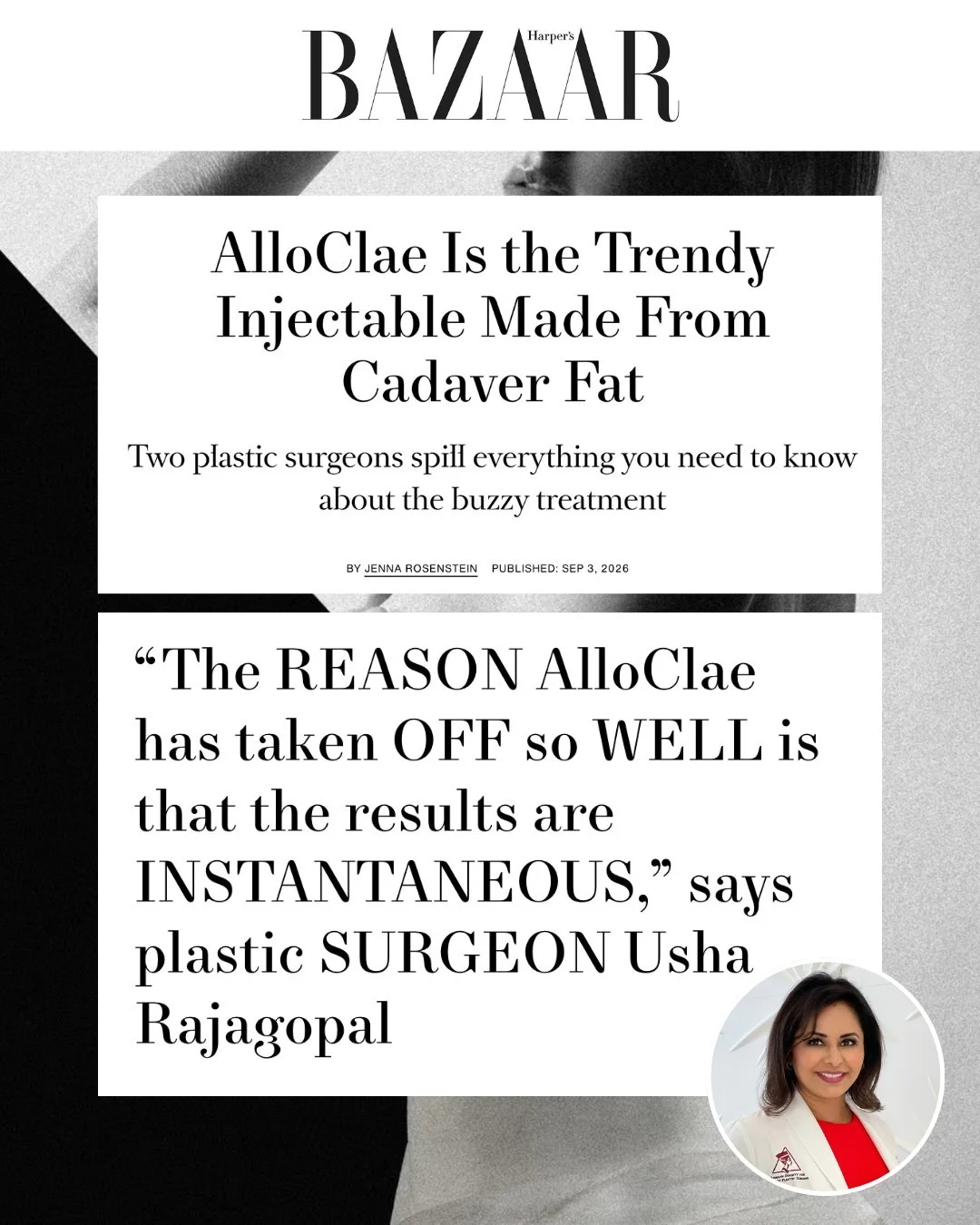 Featured in Harper&rsquo;s BAZAAR ✨

I was recently interviewed by @harpersbazaarus for a deep dive into @alloclae, one of the most talked-about new treatments in body aesthetics.

As San Francisco&rsquo;s top alloClae provider, I have had the opport