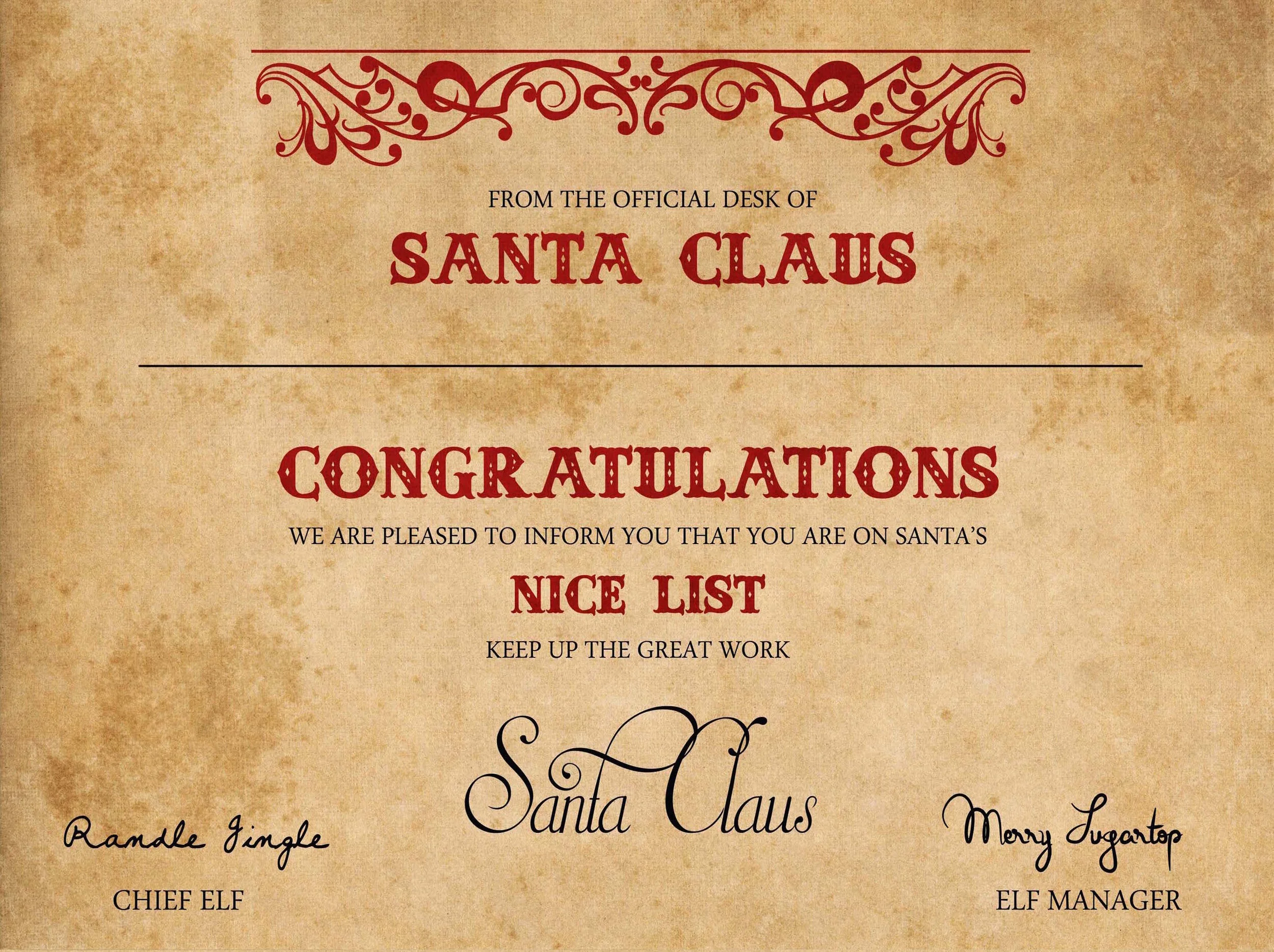 Santa Claus Good List