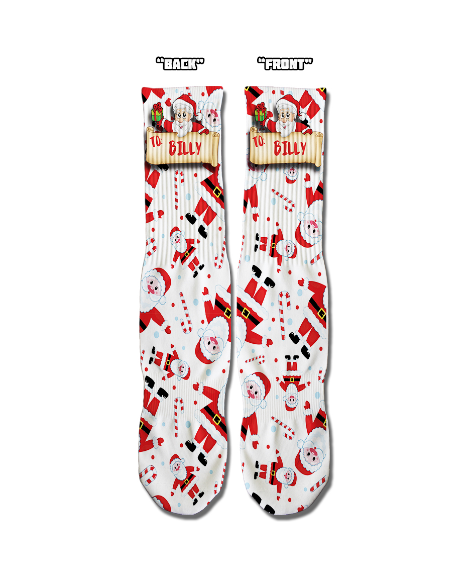 Christmas Santa Falling Socks