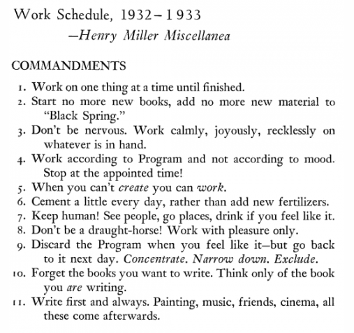 work calmly, joyously, recklessly