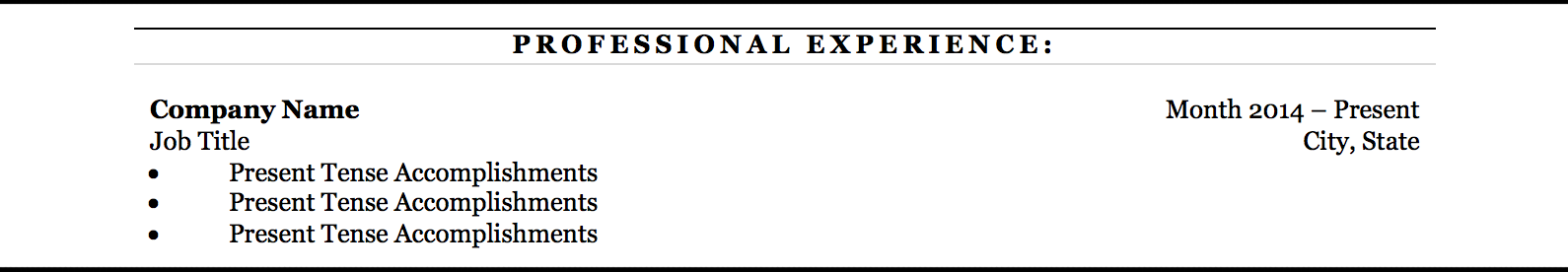 Don't : Align your bullet points with the text above. It leaves your resume with a lot of wasted space