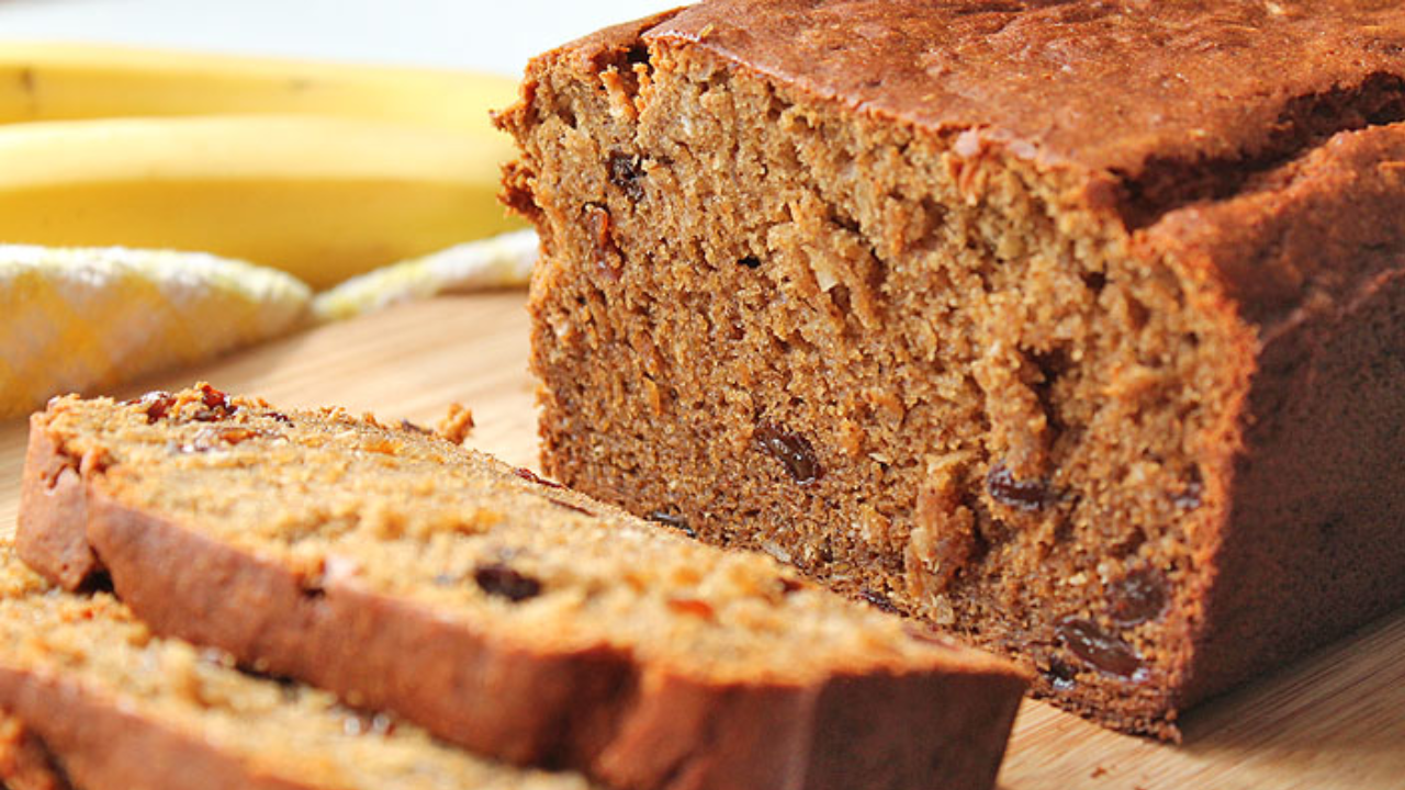 Better-For-You Banana Raisin Bread